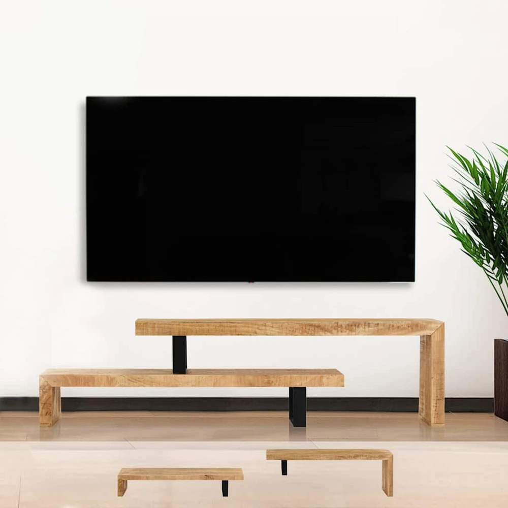 TV staliukas, mango medienos masyvas