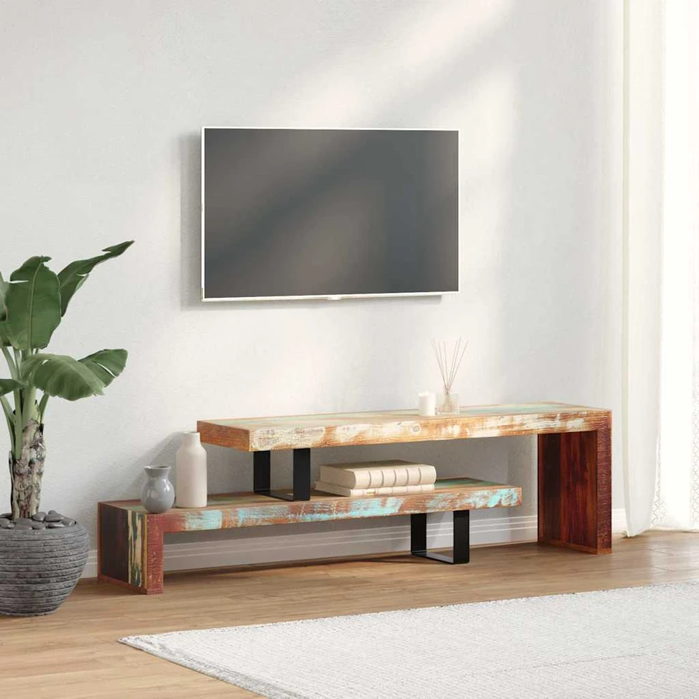 TV staliukas, perdirbtos medienos masyvas