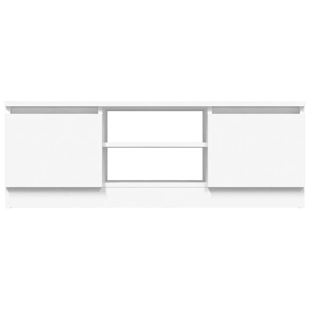 TV staliukas Televizoriaus spintelė su durelėmis, balta, 102x30x36cm