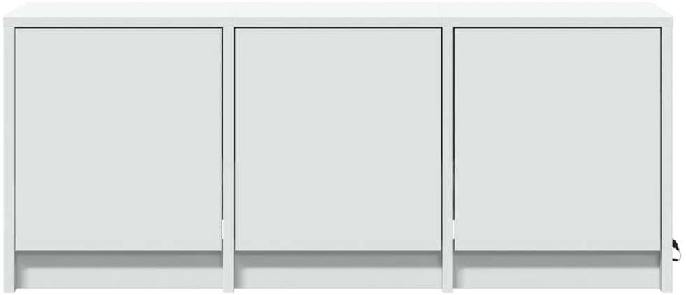 TV staliukas Televizoriaus spintelė su LED, balta, 97x34x40cm, mediena