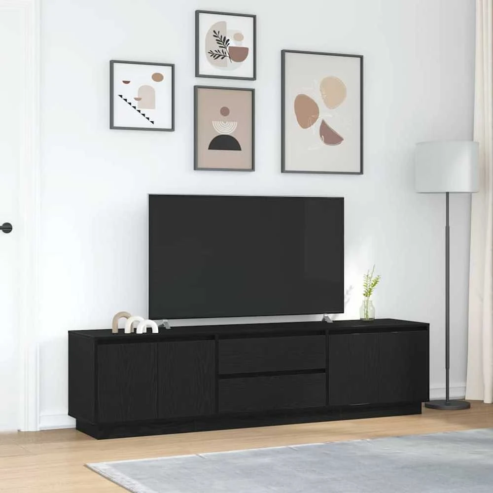 TV staliukas Televizoriaus spintelė su LED apšvietimu, 193,5x41x50 cm