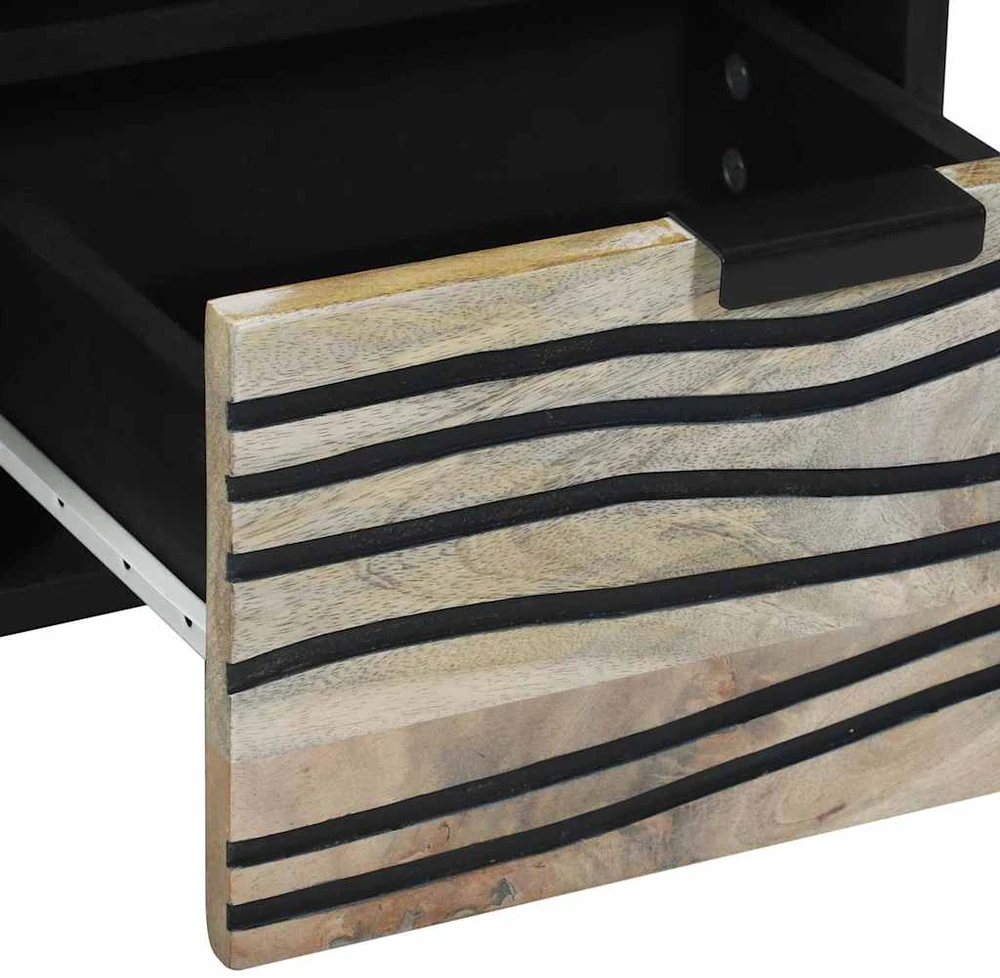 TV staliukas TV vienetai su stalčių Balta 100 x 33 x 46 cm Apdirbta mediena