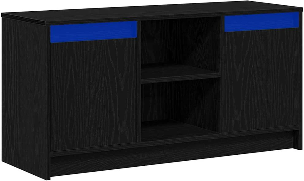 TV staliukas TV vienetai 100 x 34 x 50 cm Juoda Apdirbta mediena