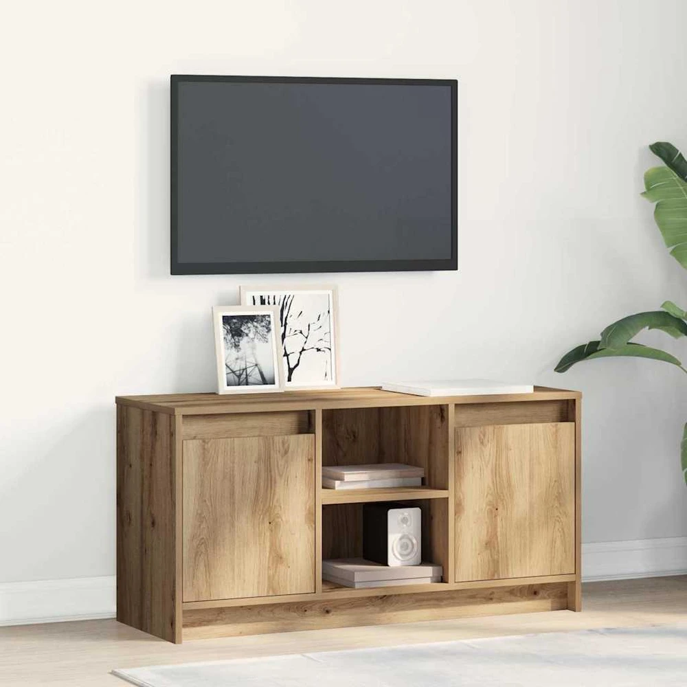 TV staliukas TV vienetai 100 x 34 x 50 cm Ruda Apdirbta mediena