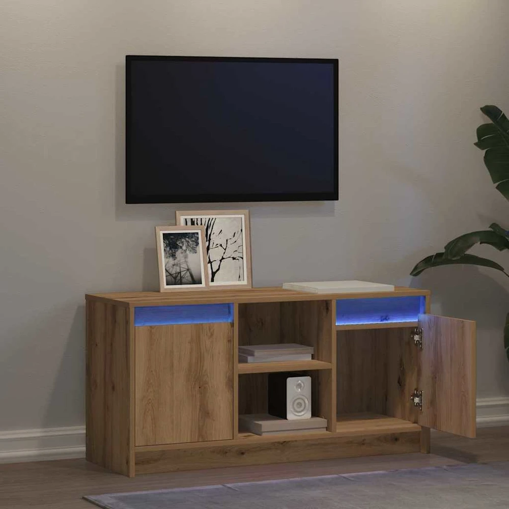 TV staliukas TV vienetai 100 x 34 x 50 cm Ruda Apdirbta mediena