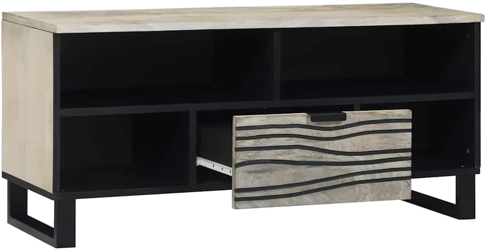 TV vienetai 100 x 33 x 46 cm Balta Apdirbta mediena