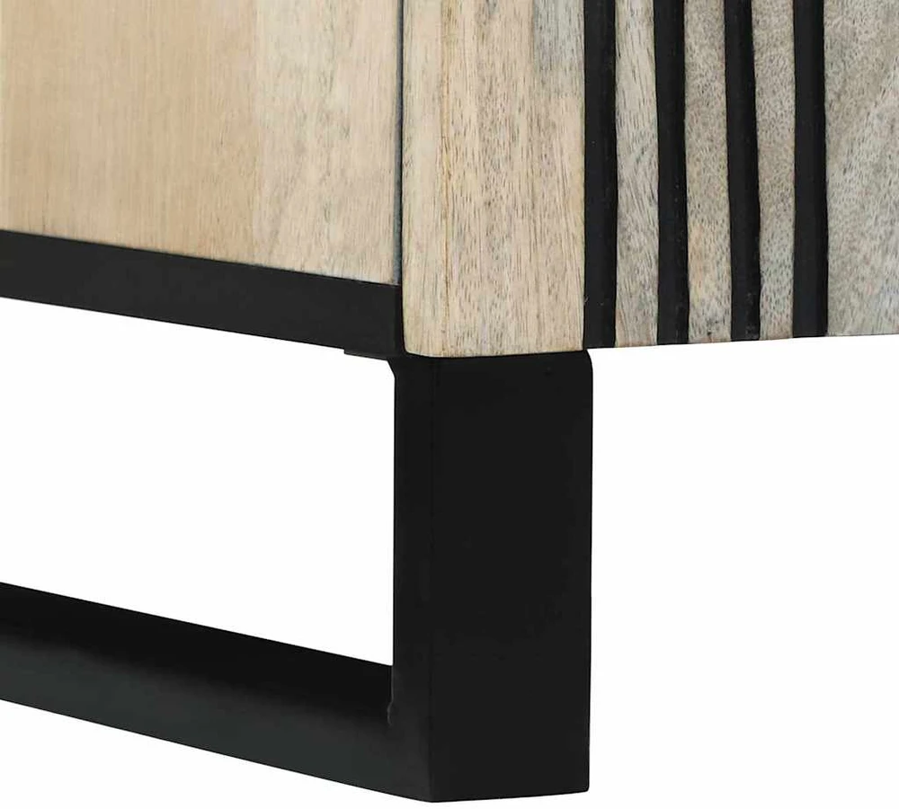 TV staliukas TV vienetai 105 x 33 x 46 cm Balta Apdirbta mediena
