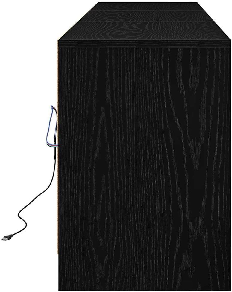 TV staliukas TV vienetai 180 x 34 x 50 cm Juodas ąžuolas Apdirbta mediena