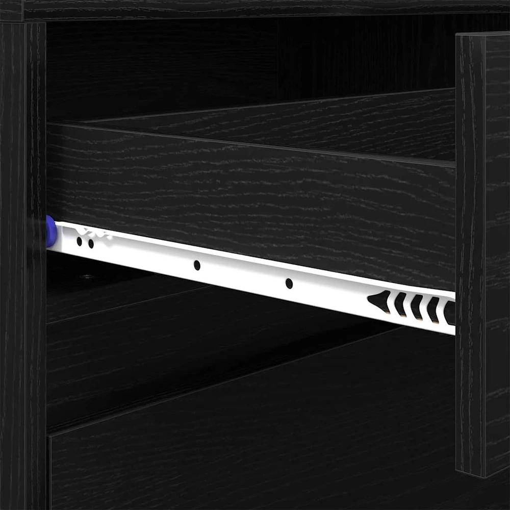 TV staliukas TV vienetai 180 x 34 x 50 cm Juodas ąžuolas Apdirbta mediena