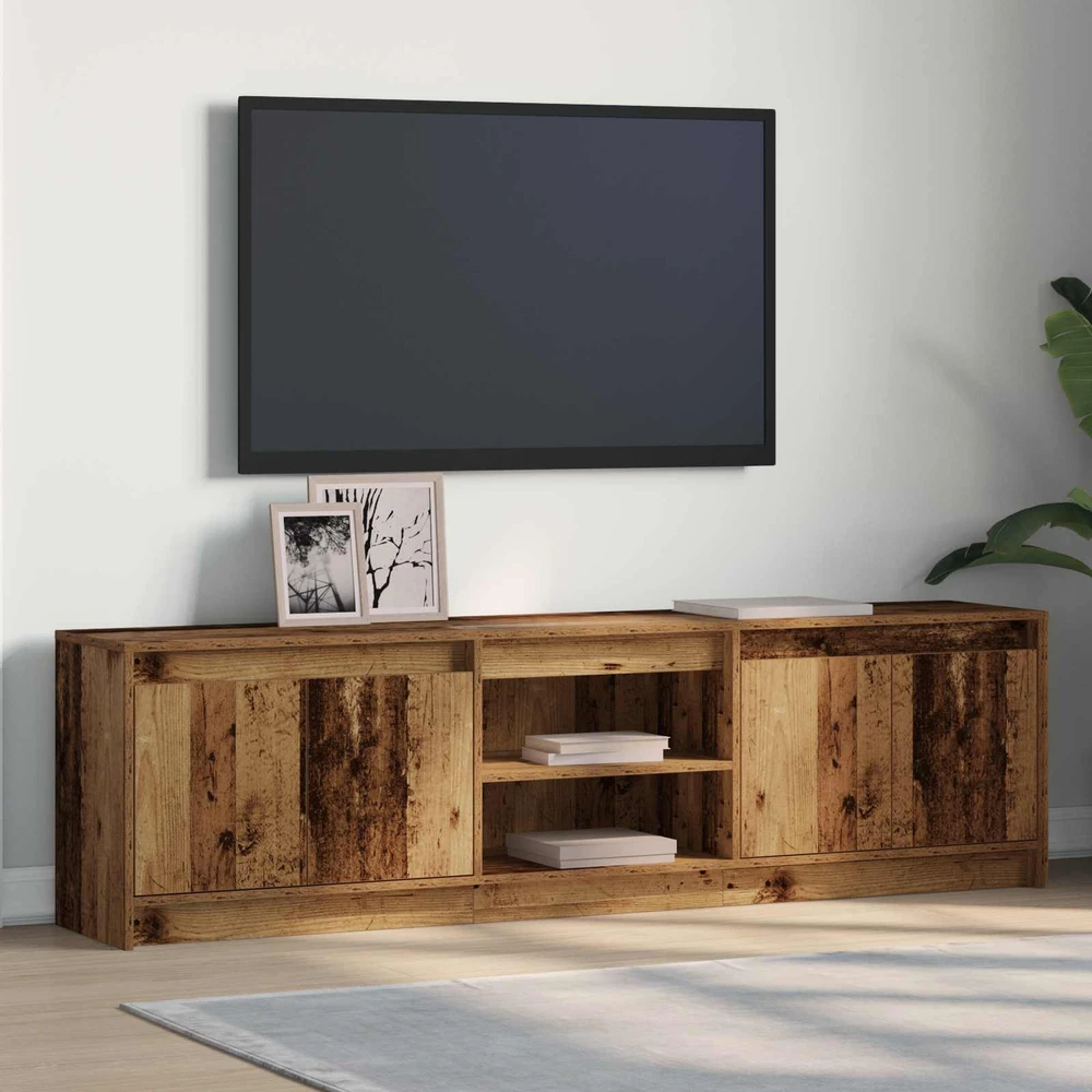 TV staliukas TV vienetai 180 x 34 x 50 cm Ruda Apdirbta mediena