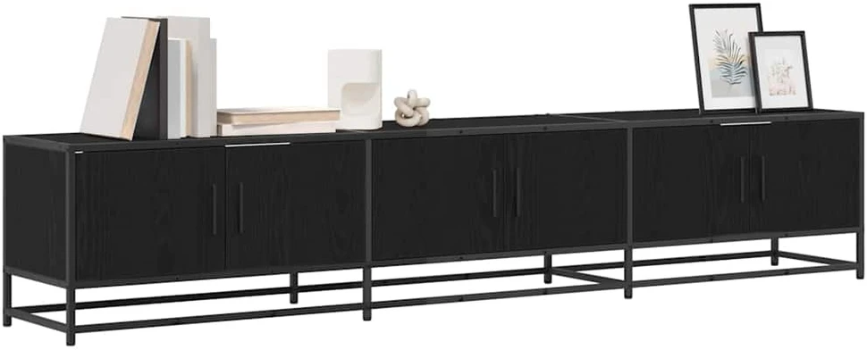 TV staliukas TV vienetai 210 x 35 x 41 cm Juodas ąžuolas Apdirbta mediena