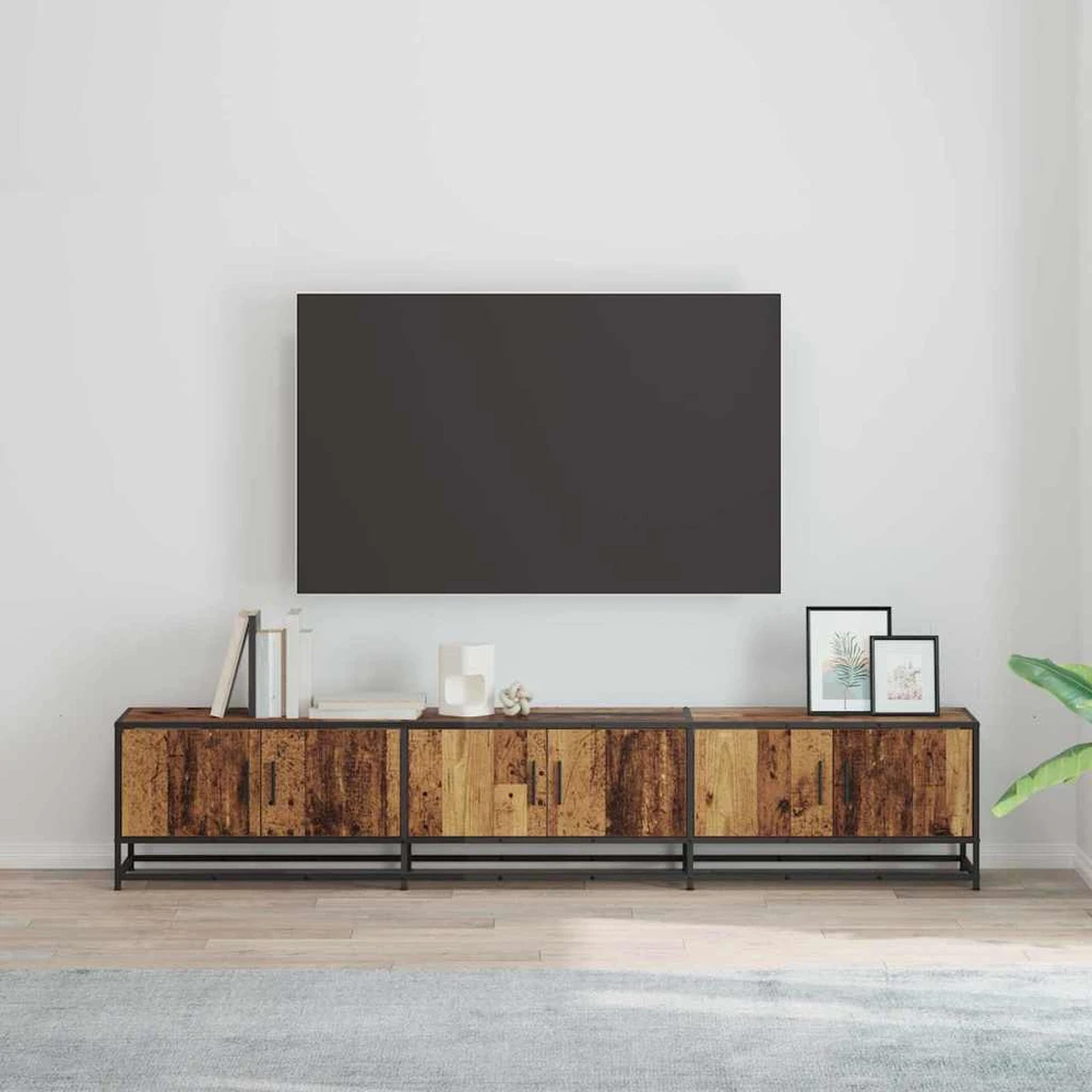 TV staliukas TV vienetai 210 x 35 x 41 cm Senovinis medis Apdirbta mediena