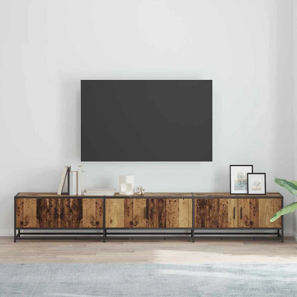 TV staliukas TV vienetai 240 x 35 x 41 cm Senovinis medis Apdirbta mediena