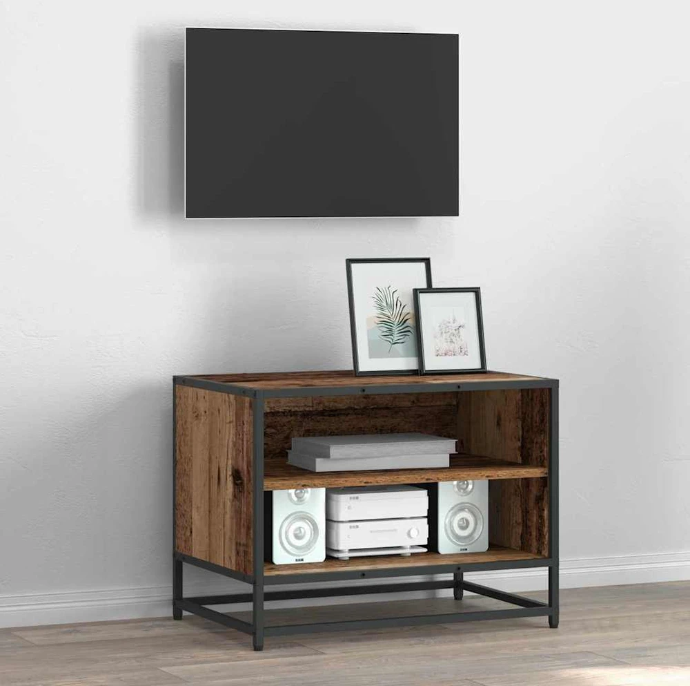TV staliukas TV vienetai 61 x 40 x 46 cm Senovinis medis Apdirbta mediena