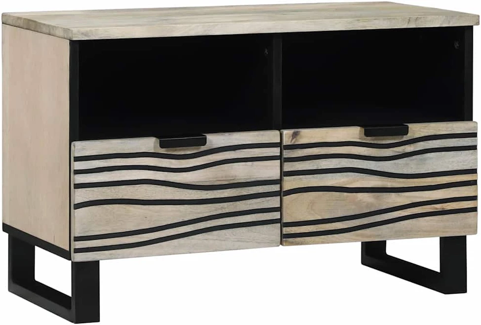 TV staliukas TV vienetai 70 x 33 x 46 cm Balta Apdirbta mediena