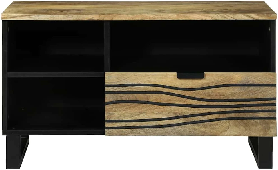 TV vienetai 80 x 33 x 46 cm Ruda Apdirbta mediena