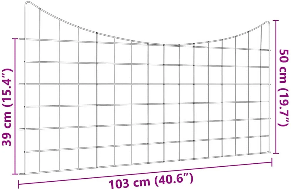 Tvenkinio tvoros rinkinys 5 vnt. 100 x 50 cm Plienas Žalia