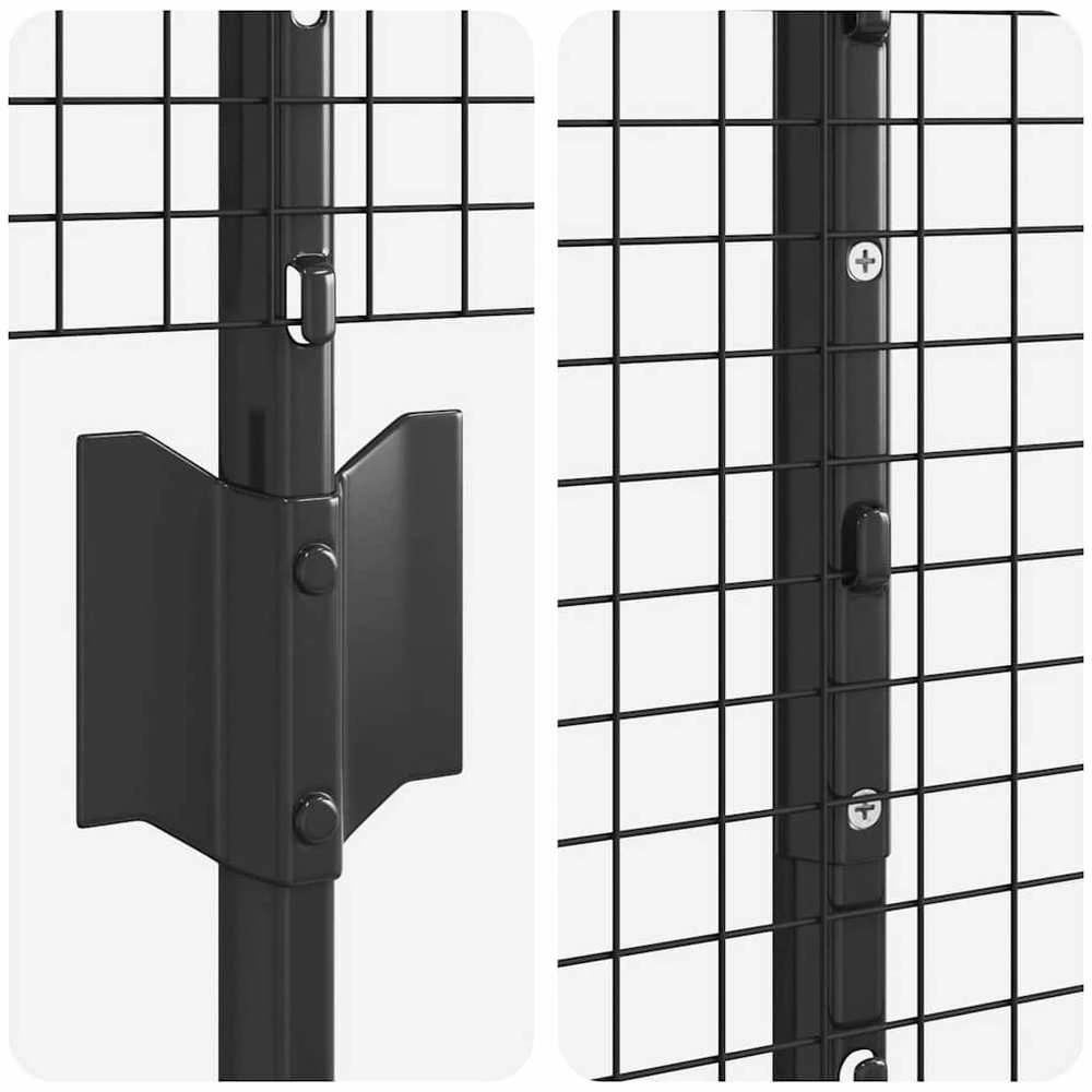 Suvirintas vielos tvora su stulpeliais 10 x 1,6 m Pilka