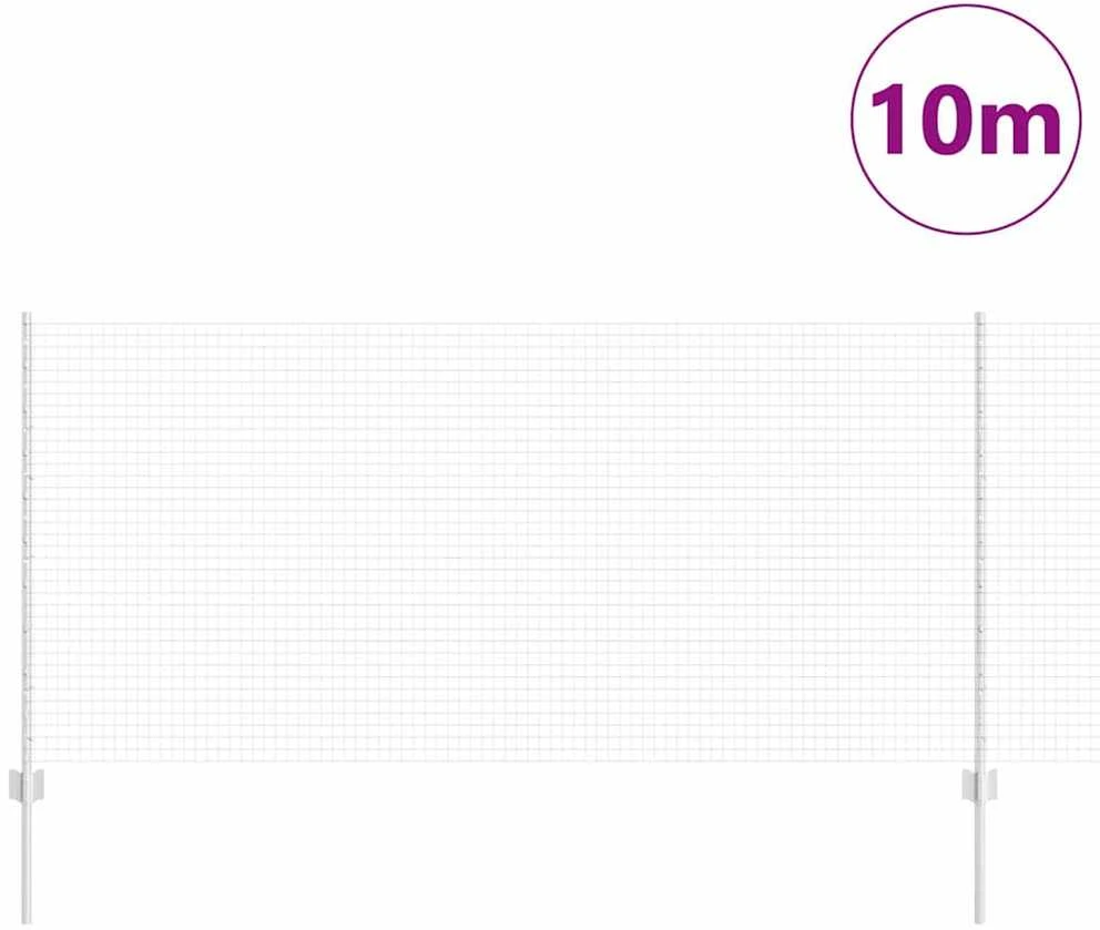 Suvirintas vielos tvora su stulpeliais 10 x 1 m Sidabrinė