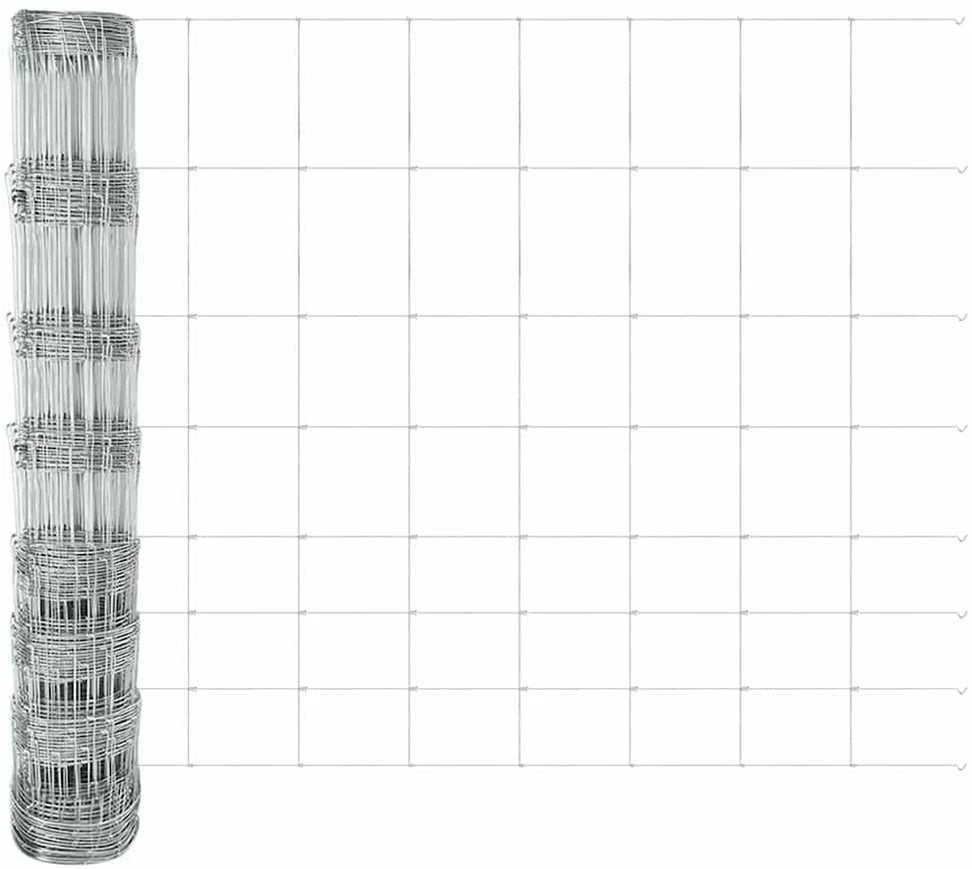 Lauko laukinė tvora su stulpais 25 x 1 m Galvanizuotas plienas