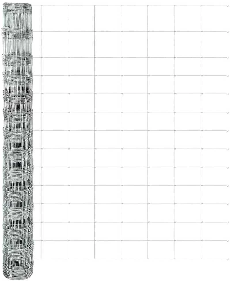 Lauko laukinė tvora su stulpais 25 x 1,4 m Sidabrinė Tinklelis