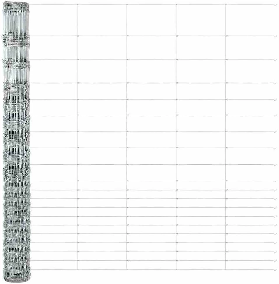 Lauko laukinė tvora su stulpais 25 x 1,6 m Sidabrinė Tinklelis