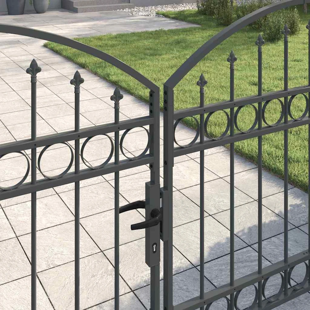 Tvora vartai ASSEN 301 x 175,5 cm Plienas Pilka Užrakintas