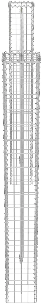 Tvorelės stulpas 2 pcs Sidabro 20 x 20 x 190 cm metalas