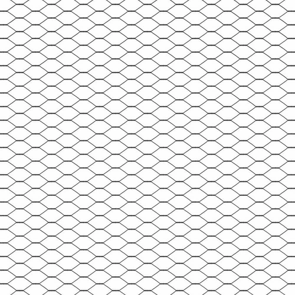Hexagonal Fence with Post 10 x 0,8 m PVC dengtas plienas Pilka