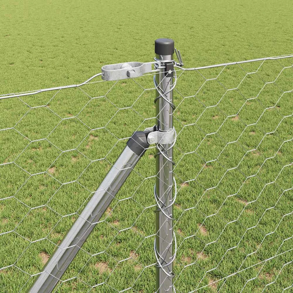 Hexagonal Fence with Post 10 x 1,4 m Galvanizuotas plienas