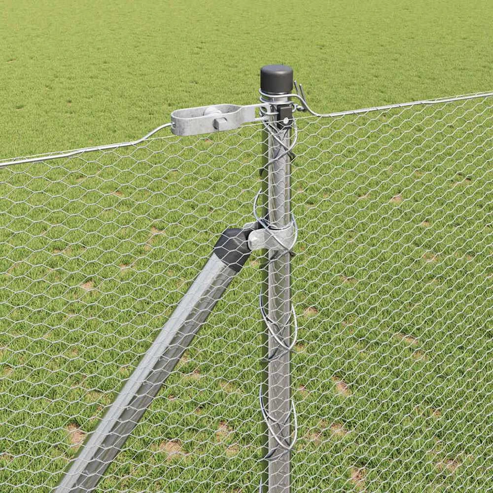Hexagonal Fence with Post 25 x 1,2 m Galvanizuotas plienas