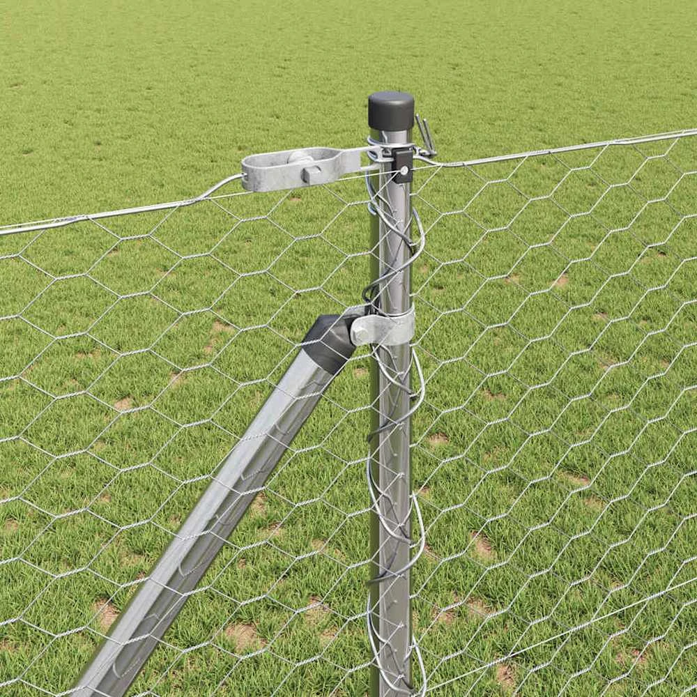 Hexagonal Fence with Post 25 x 1,2 m Galvanizuotas plienas