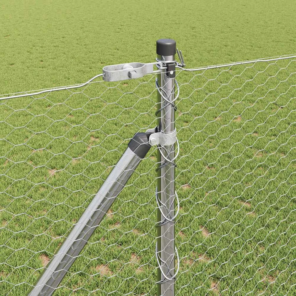 Hexagonal Fence with Post 25 x 1,4 m Galvanizuotas plienas