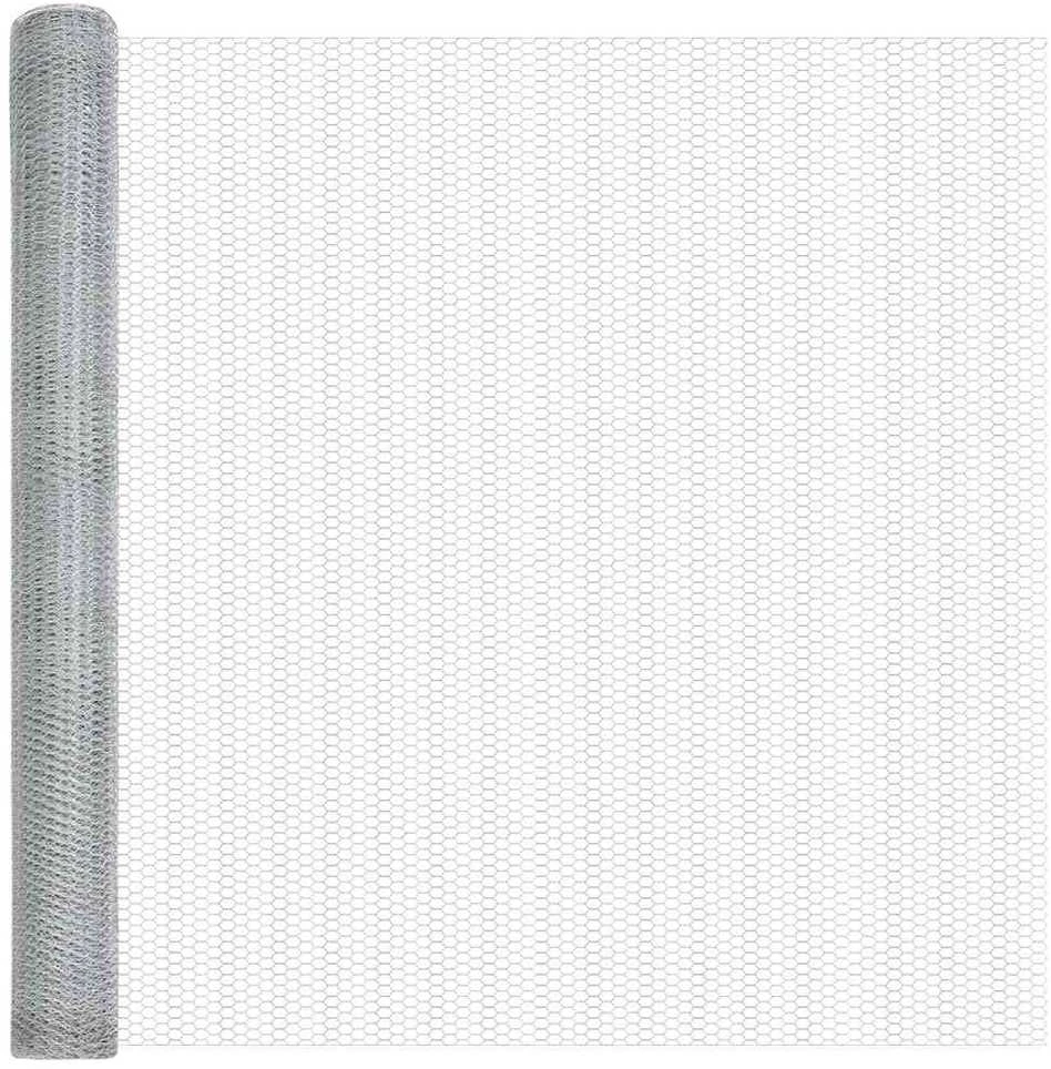 Hexagonal Fence with Post 25 x 1,6 m Galvanizuotas plienas