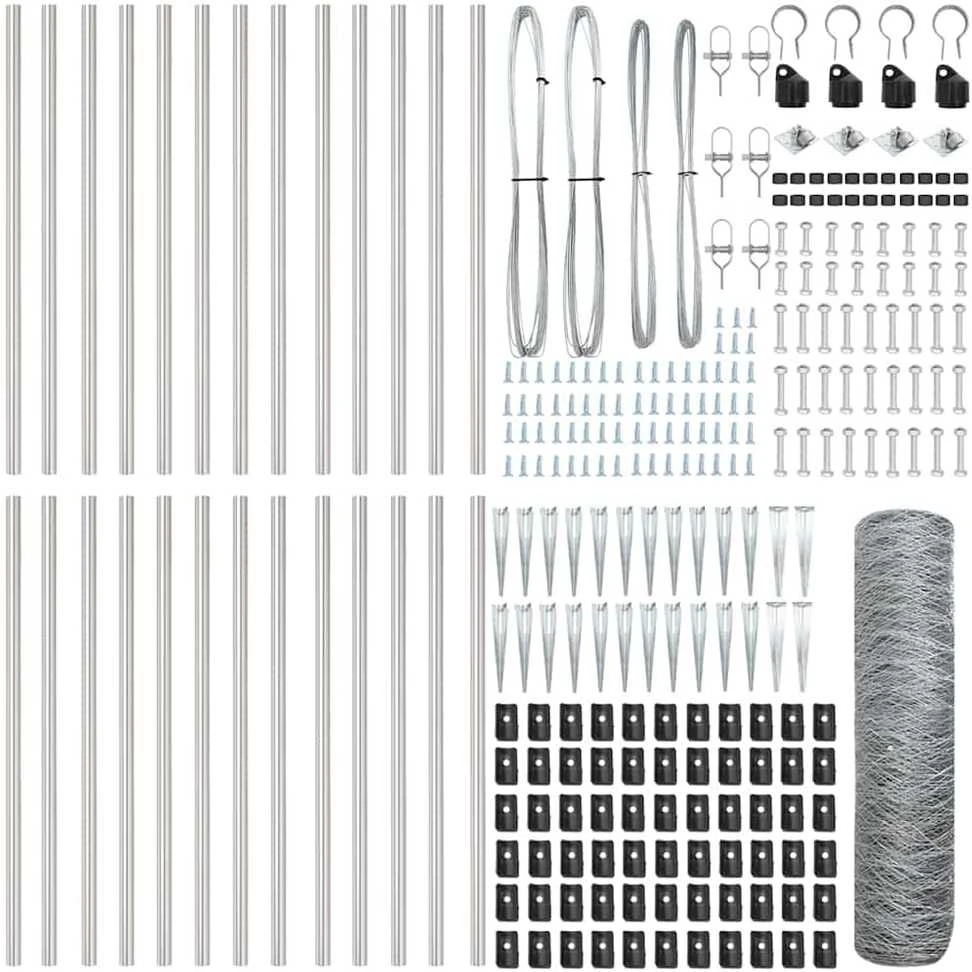 Hexagonal Fence with Post 50 x 0,6 m Galvanizuotas plienas