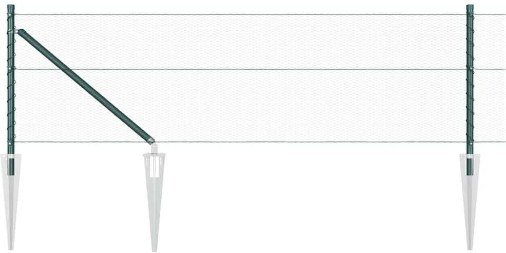 Hexagonal Fence with Post 100 x 0,6 m PVC dengtas plienas Žalia