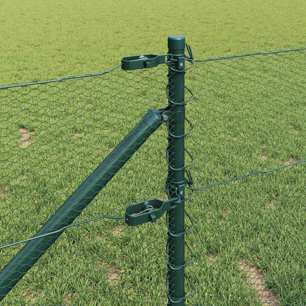 Hexagonal Fence with Post 100 x 0,6 m PVC dengtas plienas Žalia