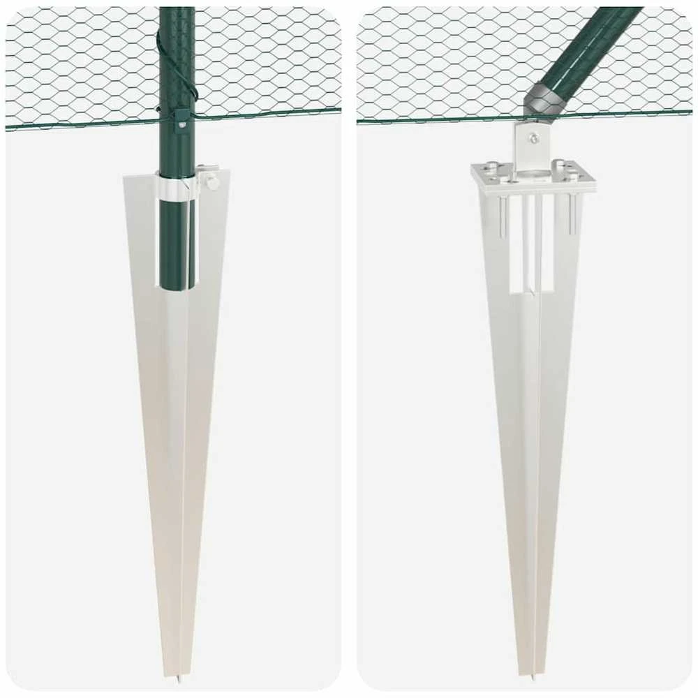 Hexagonal Fence with Post 100 x 0,6 m PVC dengtas plienas Žalia