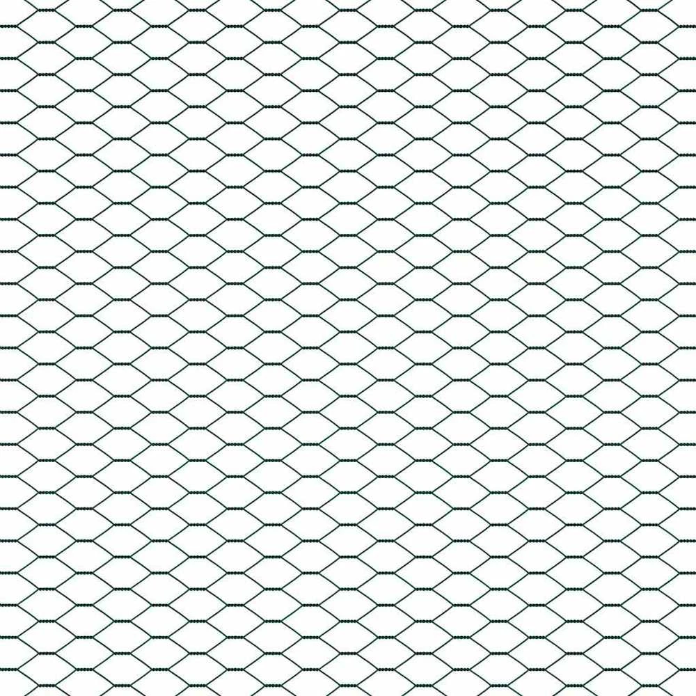 Hexagonal Fence with Post 100 x 1,2 m PVC dengtas plienas Žalia