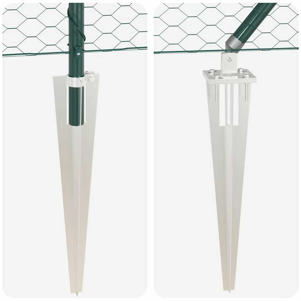 Hexagonal Fence with Post 100 x 1,5 m PVC dengtas plienas Žalia
