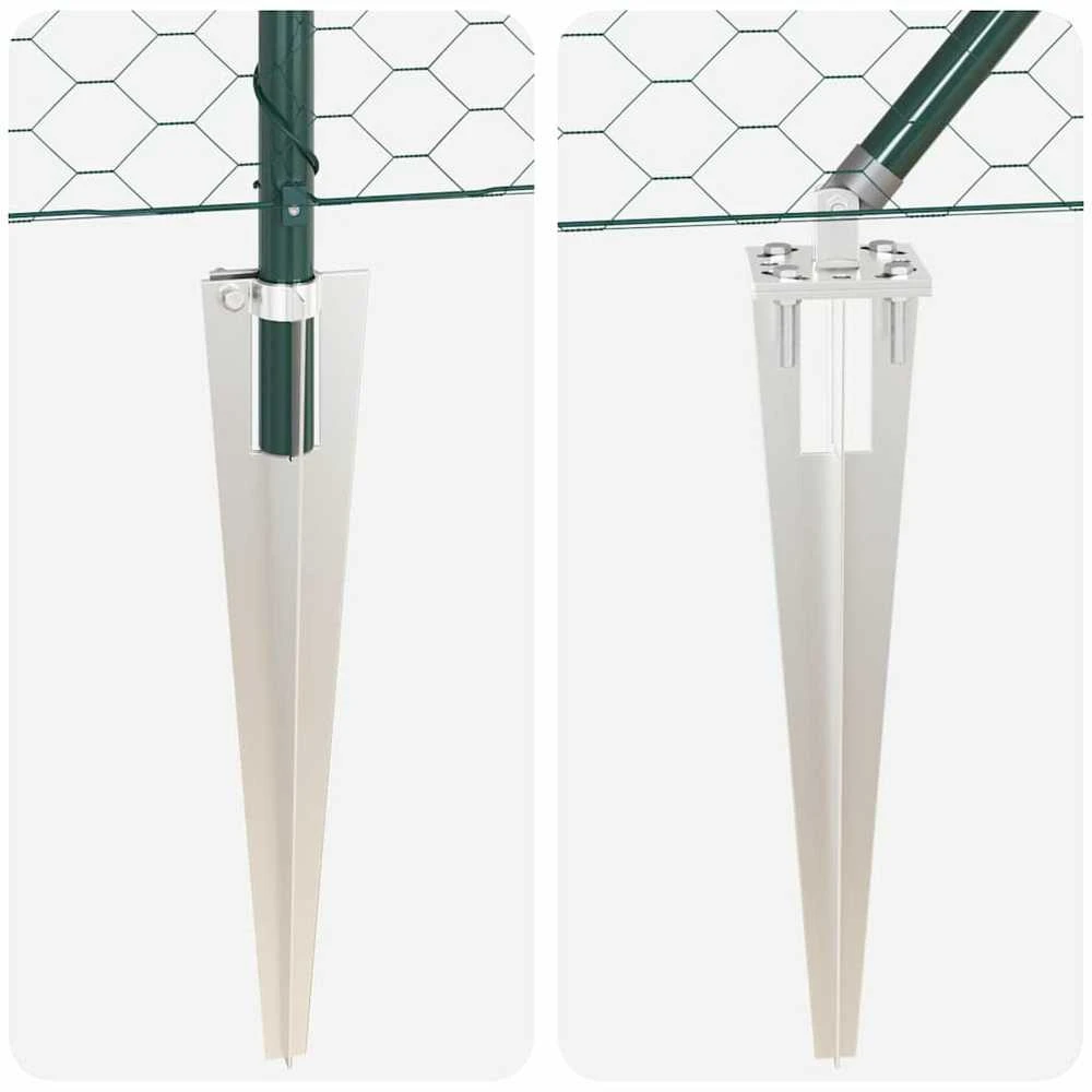 Hexagonal Fence with Post 25 x 0,6 m PVC dengtas plienas Žalia