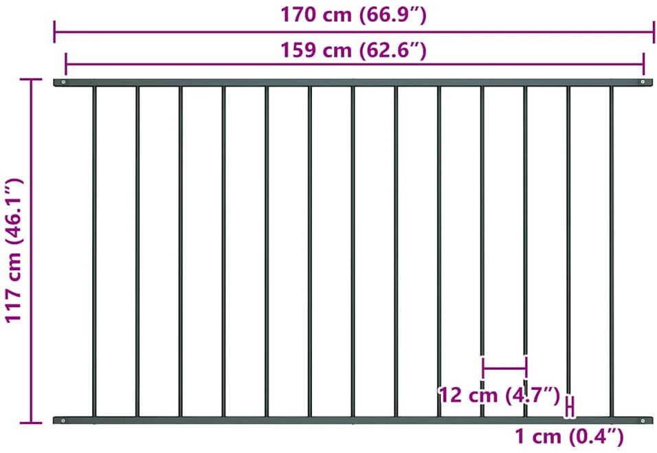 Tvoros plokštė, antracito spalvos, 1,7x1,25m, plienas