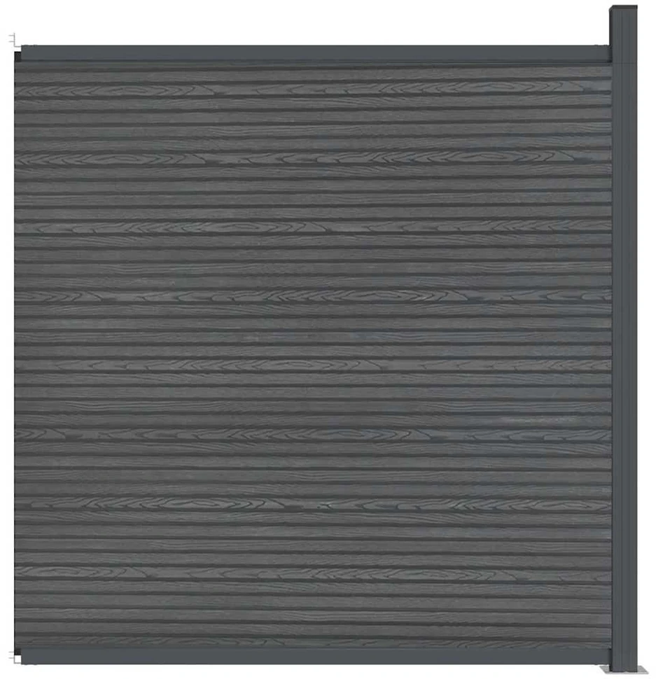 Tvoros segmentas, pilkos spalvos, 173x186cm, WPC