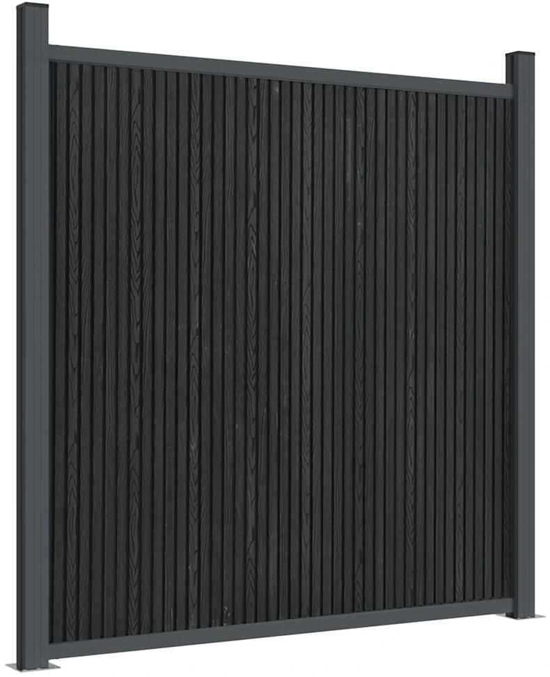 Tvoros segmentas, pilkos spalvos, 180x186cm, WPC