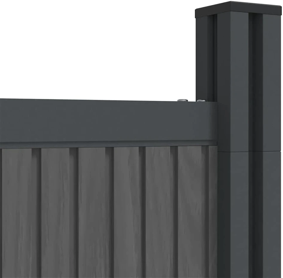 Tvoros segmentas, pilkos spalvos, 180x186cm, WPC