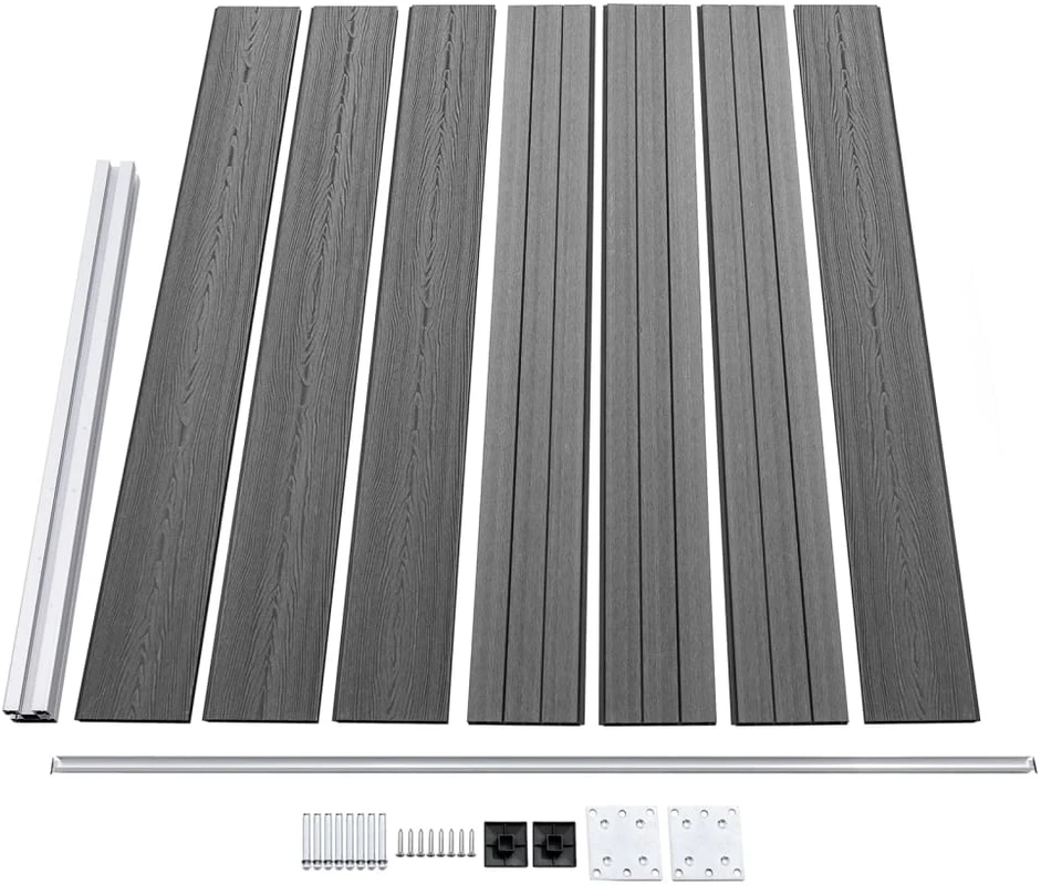 Tvoros segmentų rinkinys, pilkas, 353x146cm, WPC