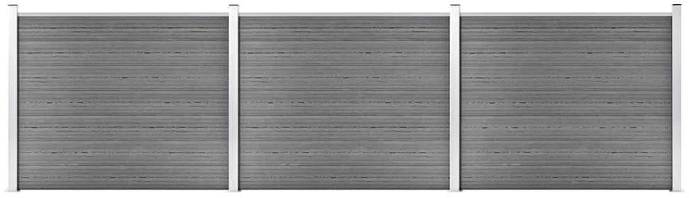 Tvoros segmentų rinkinys, pilkas, 526x146cm, WPC