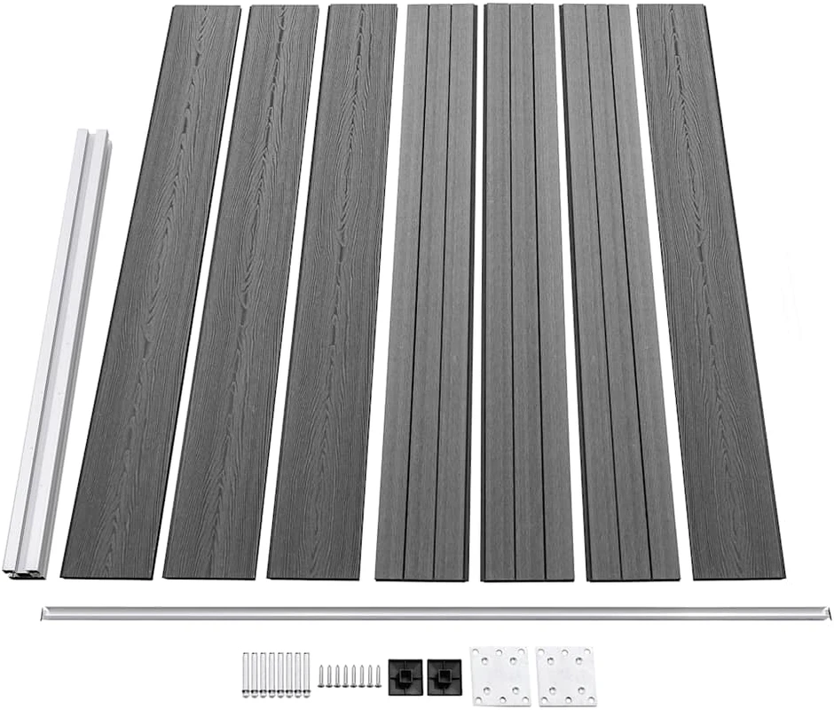 Tvoros segmentų rinkinys, pilkas, 526x146cm, WPC