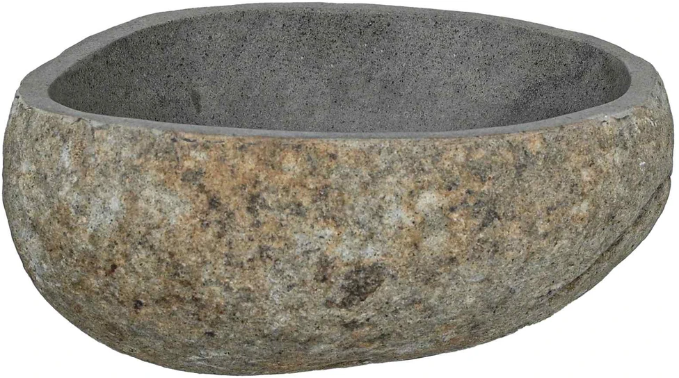 Upių akmens baseinas Šviesiai pilka 45 x 35 x 15 cm Upės Akmuo