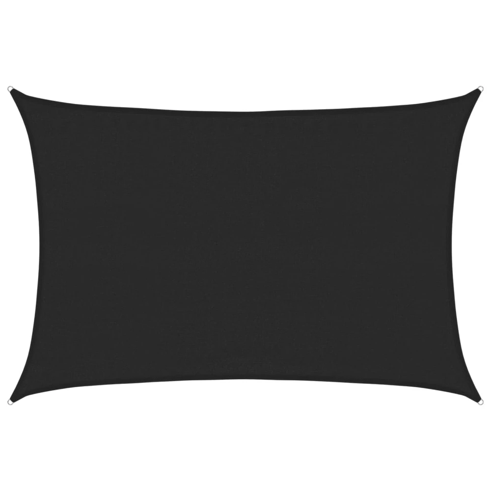 Uždanga nuo saulės, juodos spalvos, 3,5x4,5m, HDPE, 160g/m²